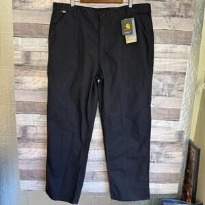 Carhartt FR Mens Washed Duck Work Dungaree Jeans 42x32 Black Flame Resistant NEW